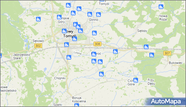 mapa Paproć, Paproć na mapie Targeo