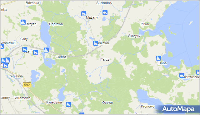 mapa Parcz, Parcz na mapie Targeo