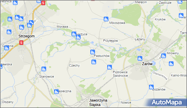 mapa Pastuchów, Pastuchów na mapie Targeo