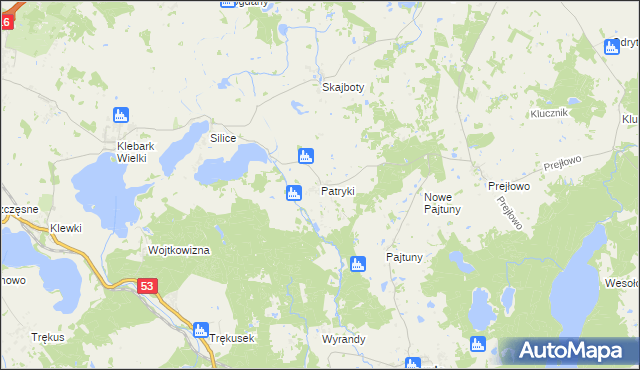 mapa Patryki, Patryki na mapie Targeo