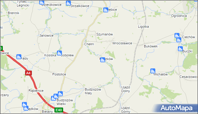 mapa Pęczków, Pęczków na mapie Targeo