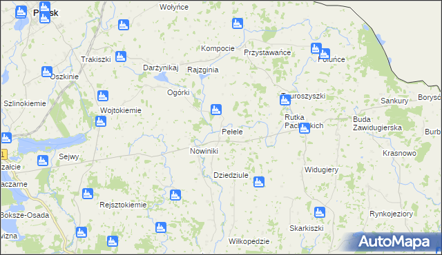 mapa Pełele, Pełele na mapie Targeo