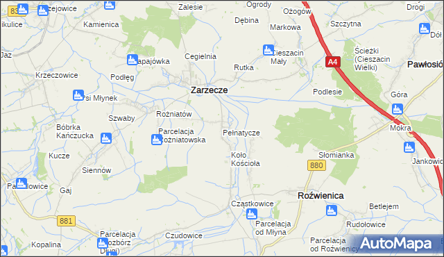 mapa Pełnatycze, Pełnatycze na mapie Targeo