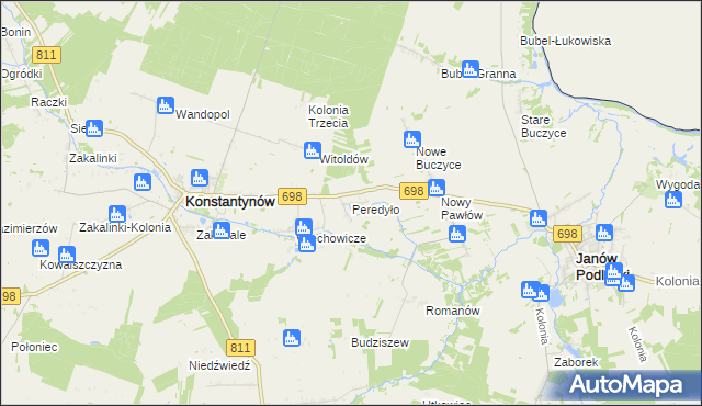 mapa Peredyło, Peredyło na mapie Targeo