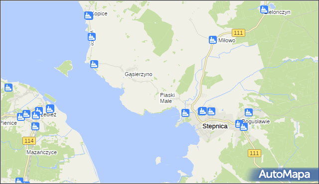 mapa Piaski Małe, Piaski Małe na mapie Targeo