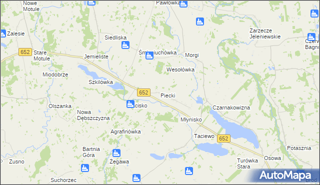 mapa Piecki gmina Filipów, Piecki gmina Filipów na mapie Targeo