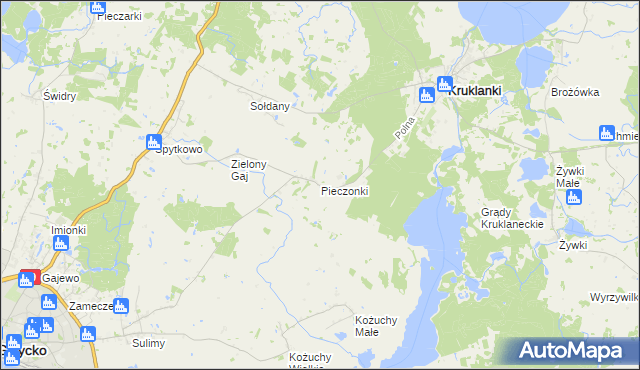 mapa Pieczonki, Pieczonki na mapie Targeo