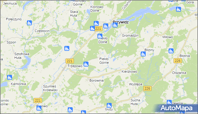mapa Piekło Górne, Piekło Górne na mapie Targeo