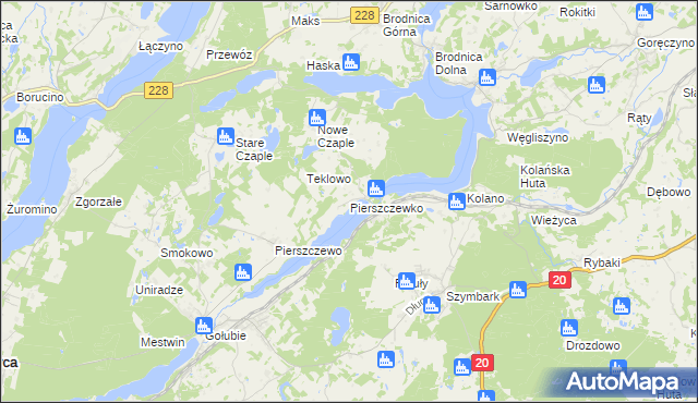 mapa Pierszczewko, Pierszczewko na mapie Targeo