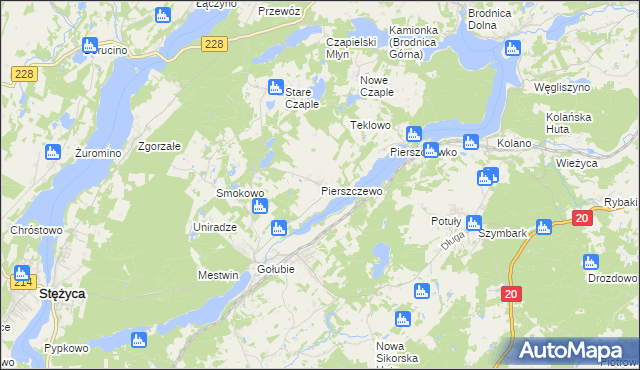 mapa Pierszczewo, Pierszczewo na mapie Targeo