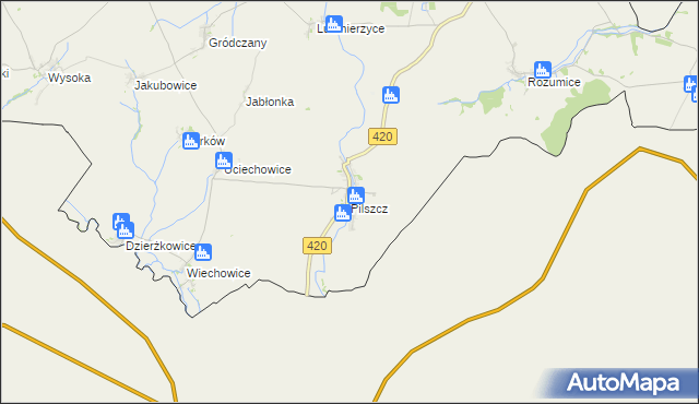 mapa Pilszcz, Pilszcz na mapie Targeo