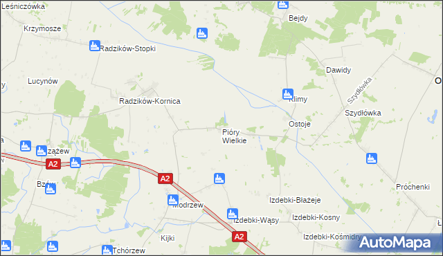 mapa Pióry Wielkie, Pióry Wielkie na mapie Targeo