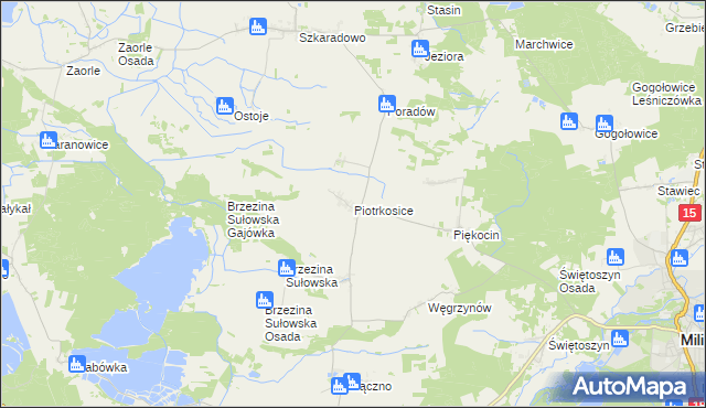 mapa Piotrkosice, Piotrkosice na mapie Targeo