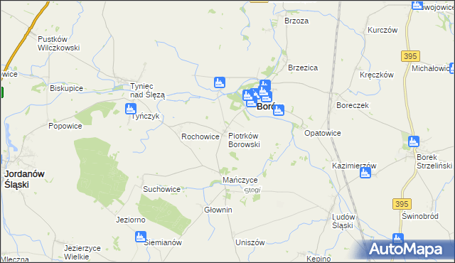 mapa Piotrków Borowski, Piotrków Borowski na mapie Targeo