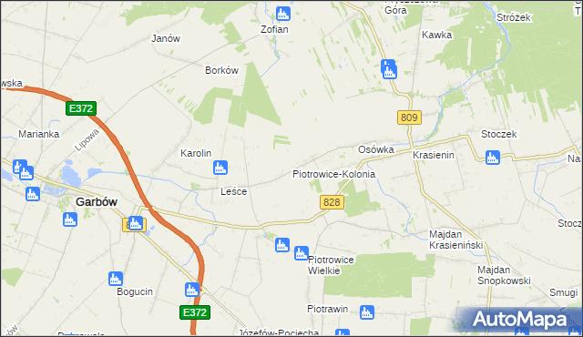 mapa Piotrowice-Kolonia, Piotrowice-Kolonia na mapie Targeo