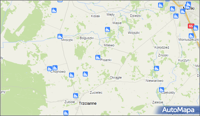 mapa Pisanki, Pisanki na mapie Targeo