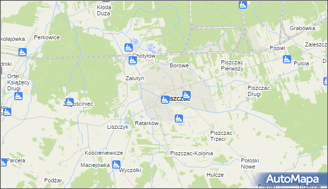 mapa Piszczac, Piszczac na mapie Targeo