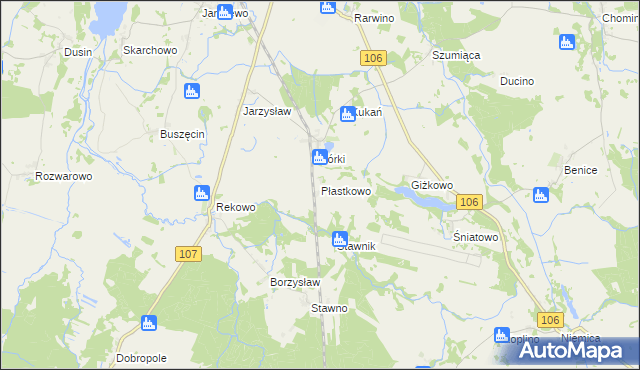 mapa Płastkowo, Płastkowo na mapie Targeo