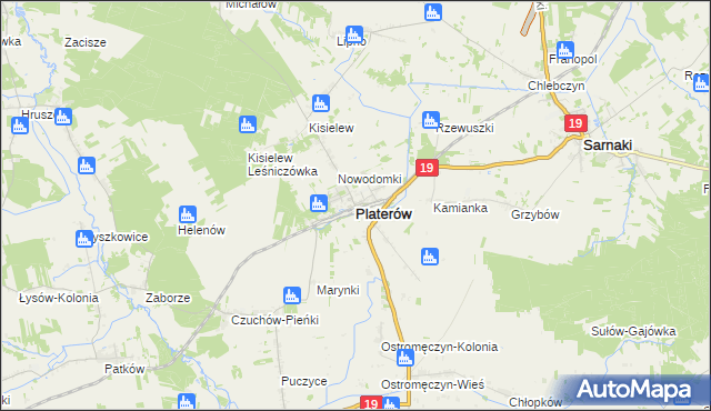 mapa Platerów, Platerów na mapie Targeo