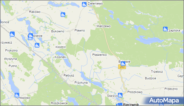 mapa Pławienko, Pławienko na mapie Targeo