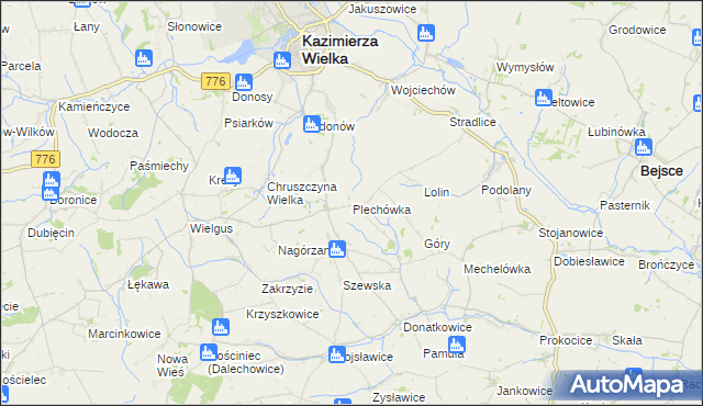 mapa Plechówka, Plechówka na mapie Targeo