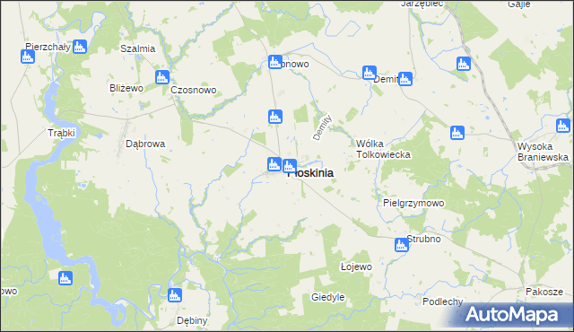 mapa Płoskinia, Płoskinia na mapie Targeo