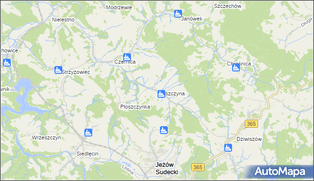 mapa Płoszczyna, Płoszczyna na mapie Targeo