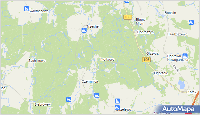 mapa Płotkowo, Płotkowo na mapie Targeo