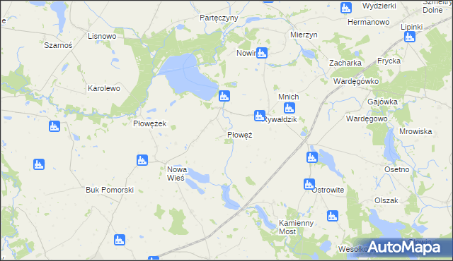 mapa Płowęż, Płowęż na mapie Targeo