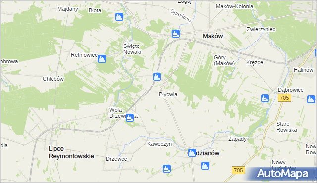 mapa Płyćwia, Płyćwia na mapie Targeo