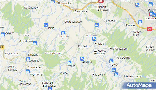 mapa Pobiedno, Pobiedno na mapie Targeo