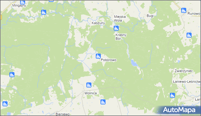 mapa Poborowo gmina Lubomino, Poborowo gmina Lubomino na mapie Targeo