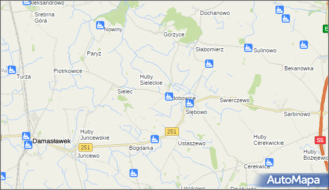 mapa Podobowice, Podobowice na mapie Targeo