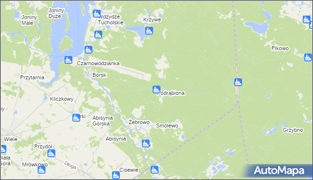 mapa Podrąbiona, Podrąbiona na mapie Targeo