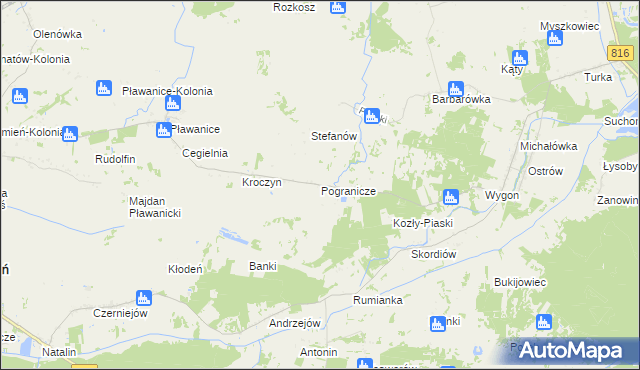 mapa Pogranicze, Pogranicze na mapie Targeo