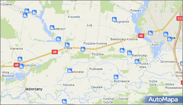 mapa Poizdów, Poizdów na mapie Targeo