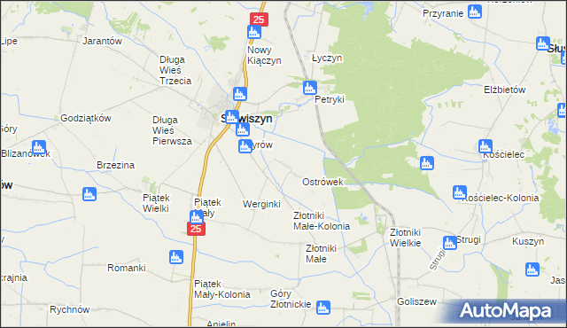 mapa Pólko gmina Stawiszyn, Pólko gmina Stawiszyn na mapie Targeo