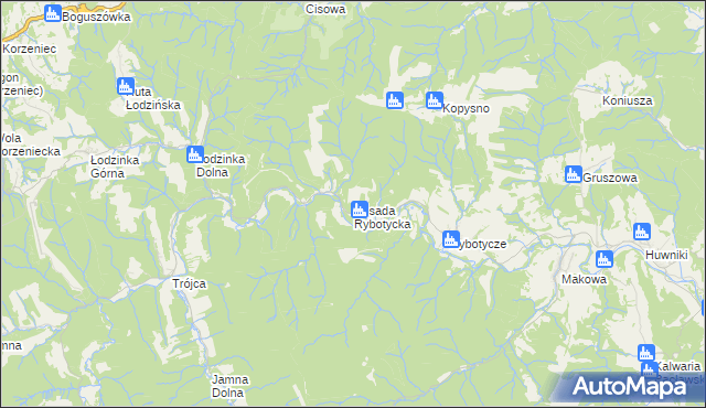 mapa Posada Rybotycka, Posada Rybotycka na mapie Targeo