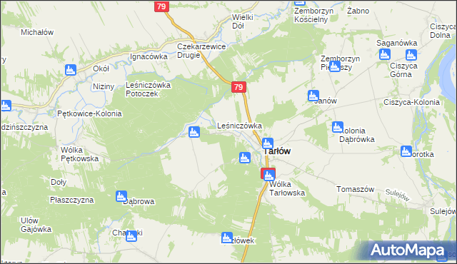 mapa Potoczek gmina Tarłów, Potoczek gmina Tarłów na mapie Targeo