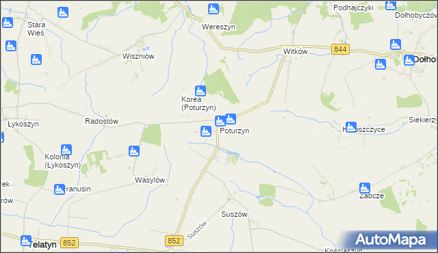 mapa Poturzyn, Poturzyn na mapie Targeo
