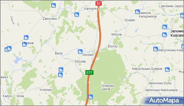 mapa Powierz, Powierz na mapie Targeo