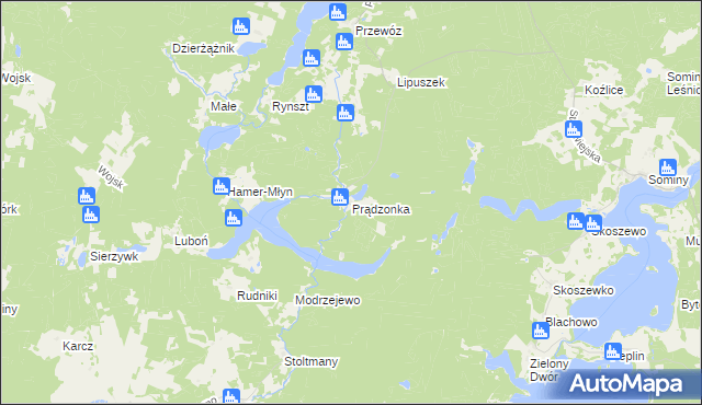 mapa Prądzonka, Prądzonka na mapie Targeo