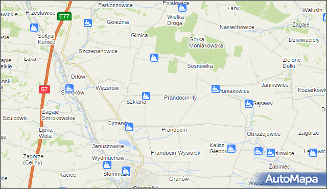 mapa Prandocin-Iły, Prandocin-Iły na mapie Targeo