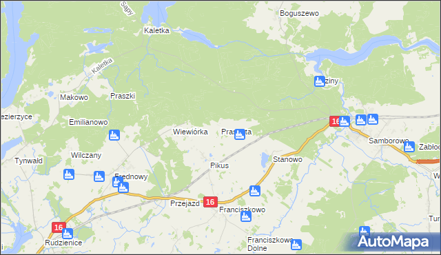 mapa Prasneta, Prasneta na mapie Targeo