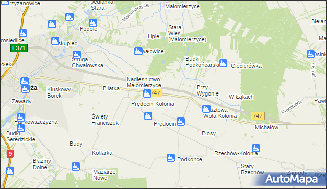 mapa Prędocinek, Prędocinek na mapie Targeo