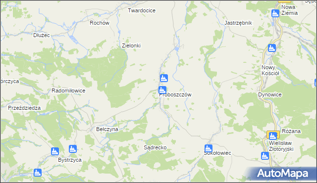 mapa Proboszczów, Proboszczów na mapie Targeo
