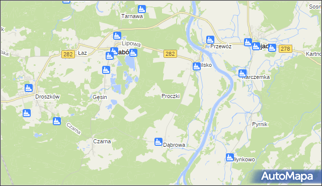 mapa Proczki, Proczki na mapie Targeo