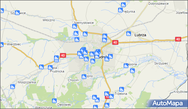 mapa Prudnik, Prudnik na mapie Targeo