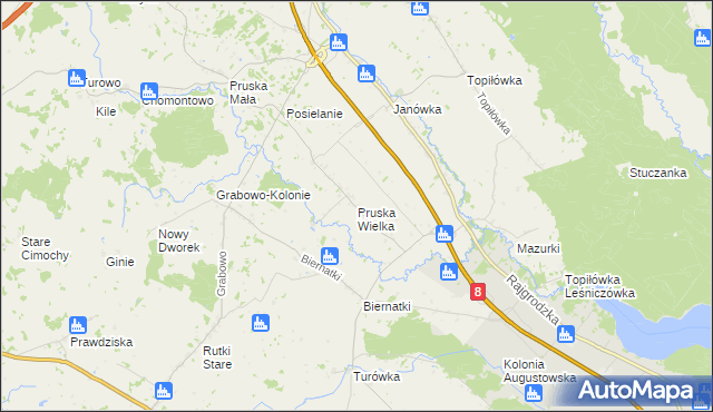 mapa Pruska Wielka, Pruska Wielka na mapie Targeo