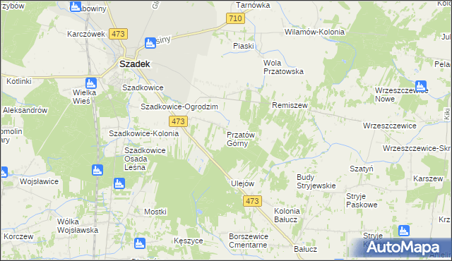mapa Przatów Górny, Przatów Górny na mapie Targeo